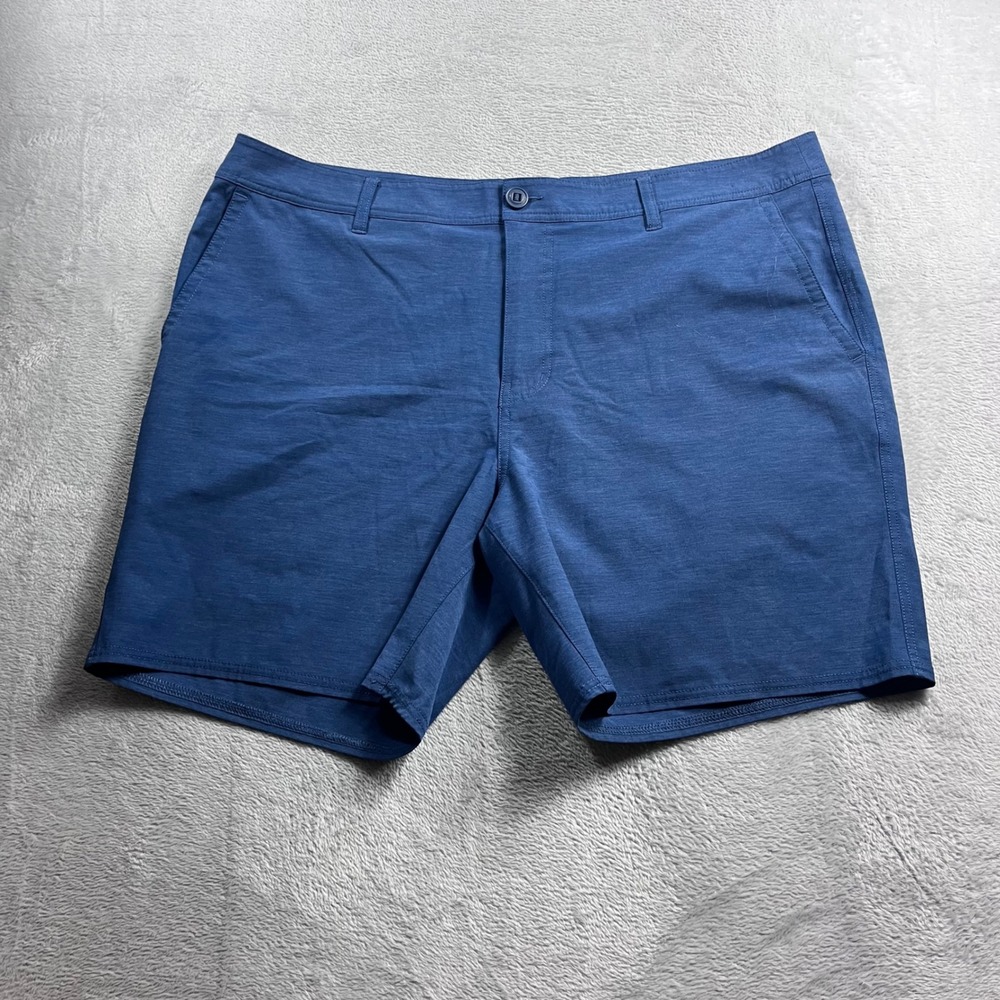 Huk Mens Performance Fishing Shorts Blue Size 42 Recycled Stretch Hybrid
